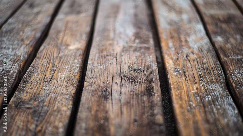 Leinwandbilder Close up view of weathered wooden planks showcasing rustic texture and grain patterns under natural light : Generative AI