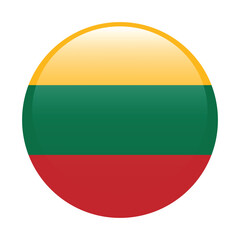 Lithuania flag circle icon vector illustration design