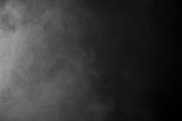black and white background with smoke
