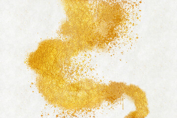 White Japanese paper and gold pattern background material with Japanese beauty.