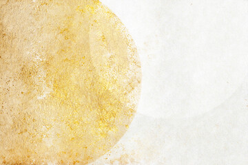 White Japanese paper and gold pattern background material with Japanese beauty.