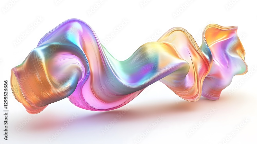Poster 3d render abstract background. vibrant fluid shapes intertwining dynamically.
