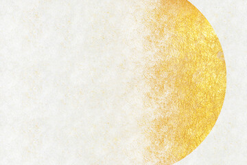 White Japanese paper and gold pattern background material with Japanese beauty.