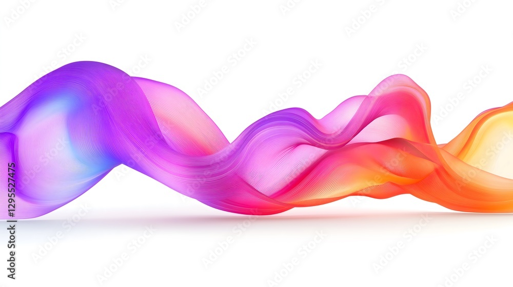 Poster 3d render abstract background. vibrant fluid shapes intertwining dynamically.