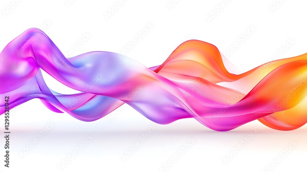 Poster 3d render abstract background. vibrant fluid shapes intertwining dynamically.
