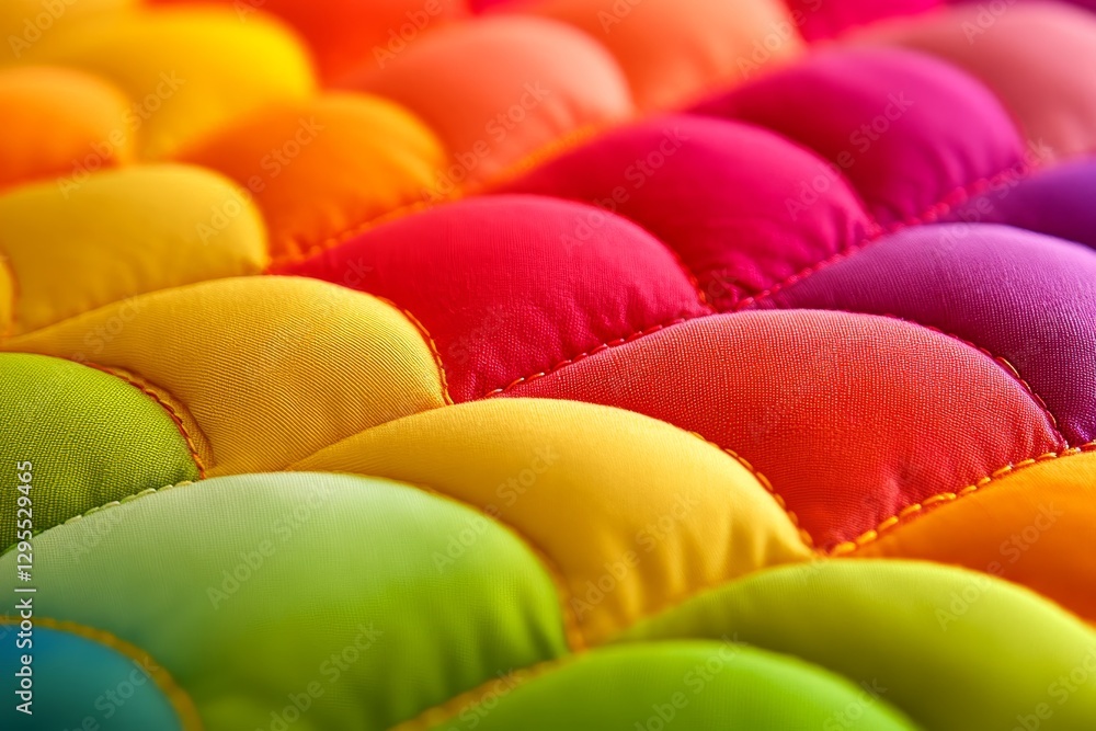 Poster colorful gradient fabric with soft texture and bright patterns