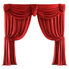 Majestic Red Stage Curtains Theater Performance Grand Opening,