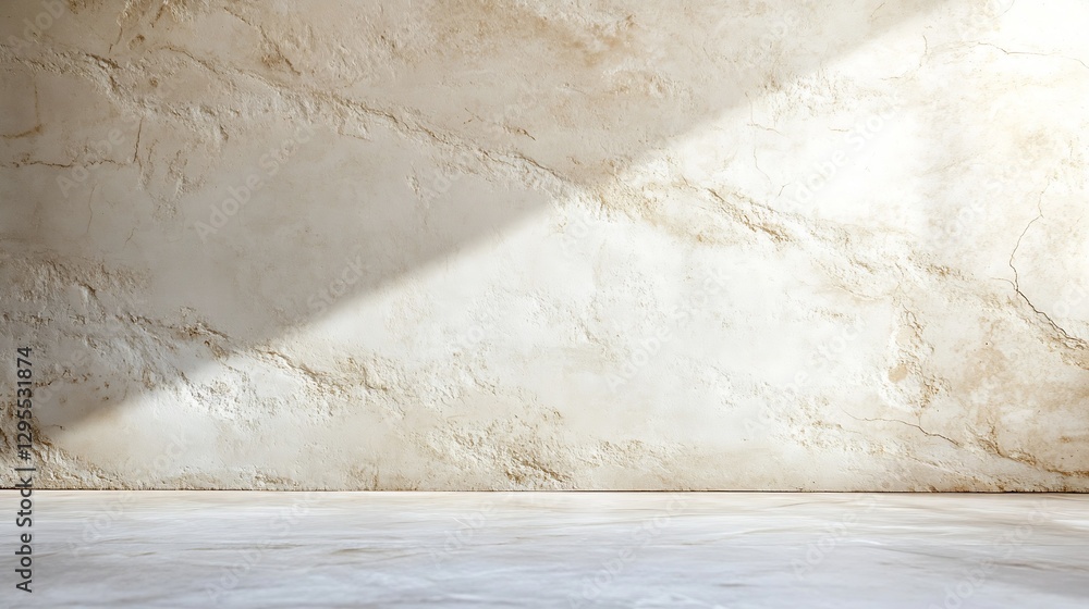 Poster stylish empty wall with modern texture and beautiful light shadows : generative ai