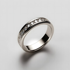 wedding rings on white background