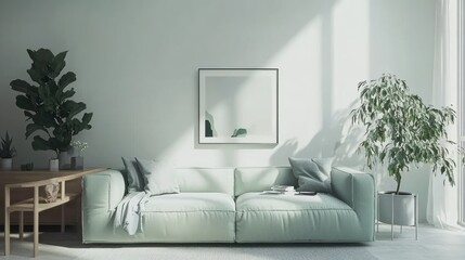 Bright and airy living room with a modern aesthetic