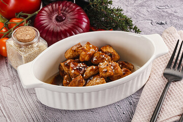 Chicken fillet with soya teriyaki sauce