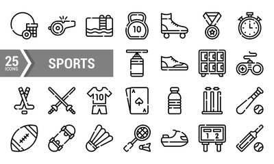 25 Sports Icons for Website and App Design.