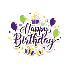 Happy birthday to you, vector design for birthday invitation cards.
Happy birthday vector design. Happy birthday to you.