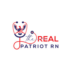 Get a medical logo featuring an American flag, stars, and an eagle, which symbolize strength, patriotism, and healthcare. This logo is ideal for clinics, hospitals, veterans' health services, and me

