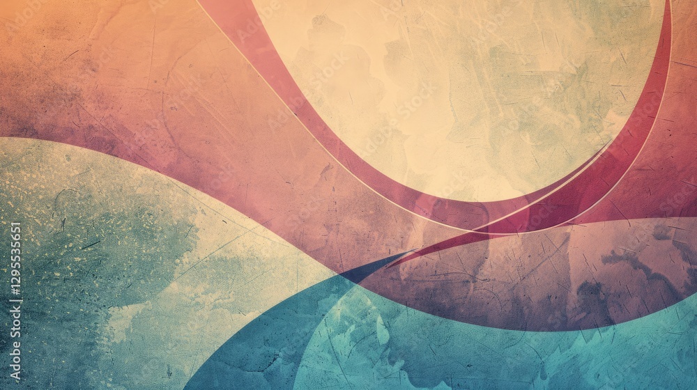 Poster grunge abstract background with overlapping colorful shapes and textures. background image of vibran