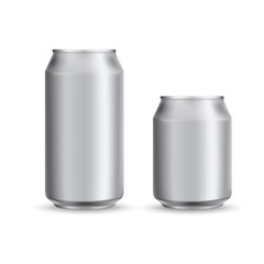 Blank Aluminum Can Mockup. Vector