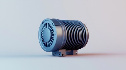 3D Rendering of Industrial Air Compressor with Smooth Surface Finish