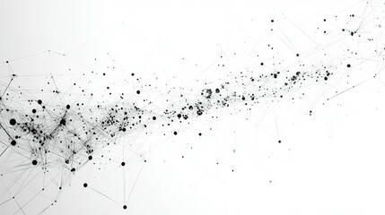 Abstract network connection. Data flow, digital technology, communication concept.