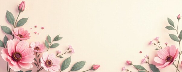 Soft pastel floral swirls on a creamy white background, gentle, soft focus, soothing