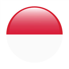 Monaco flag circle icon vector illustration