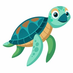 Turtle illustration on white background
