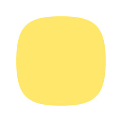 丸みがかわいい明るい黄色の四角形 - ス-パー楕円のシンプルでポップなあしらいの素材