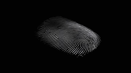 fingerprint on black background