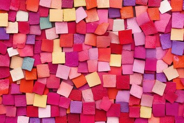 Colorful square mosaic texture background