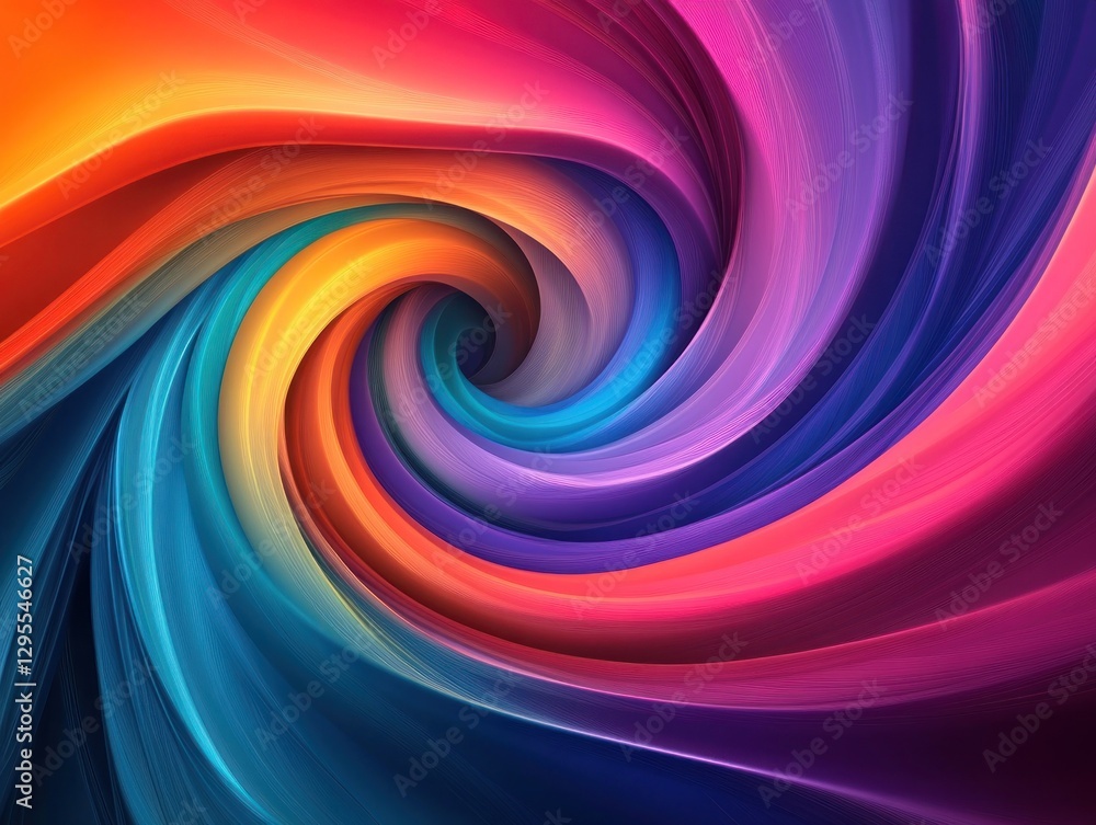 Poster a vibrant swirl of colors creating a mesmerizing abstract pattern, evoking a sense of movement and e