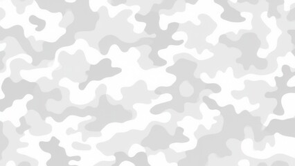 White camo pattern with various shades of gray and white in an abstract, irregular design.