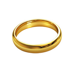 Gold wedding band shiny jewelry symbol of love marriage commitment