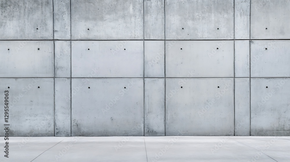 Leinwandbilder modern concrete wall with geometric patterns in an industrial style setting : generative ai