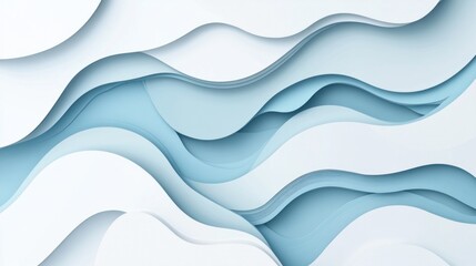 Fototapeta premium Abstract layers in shades of blue and white create dimension