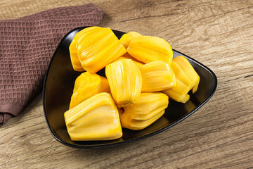 Raw ripe yellow jackfruit segment