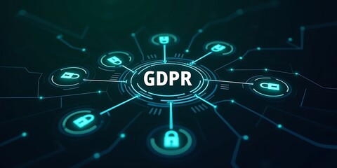 Obraz premium GDPR Compliance, Data Protection, and Privacy Policy for Businesses, gdpr europe, gdpr business, privacy policy, gdpr infographic, gdpr compliant