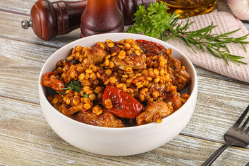 Rasted chicken meat with ptitim