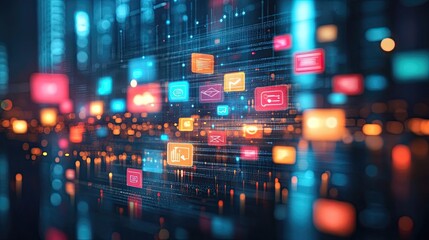 Customer Engagement Platforms Visuals of businesses using platforms for customer interaction like chatbots, messaging apps, and automated responses