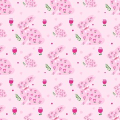 Easter sweet seamless pattern 