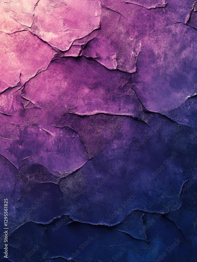 Poster abstract texture of purple and pink gradient stucco wall with cracks and shadows for artistic backgr