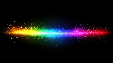 Rainbow Sparkle Light Trail Abstract Background