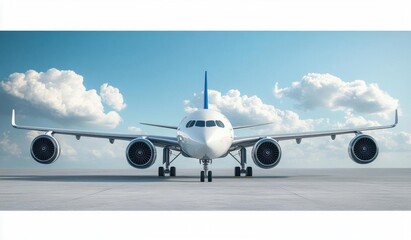 Naklejka premium a large white airplane