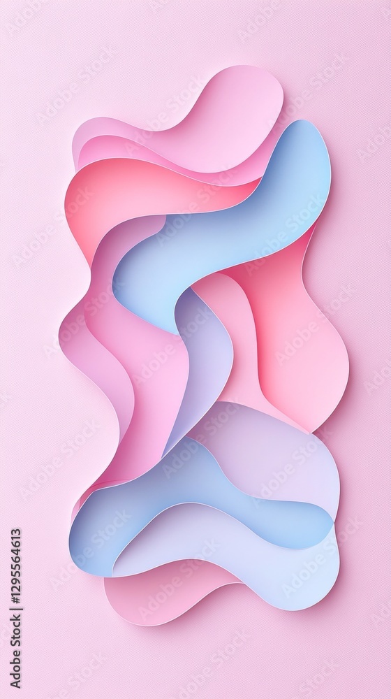 Poster dynamic flowing abstract design studio digital art minimalistic environment side view modern aesthet