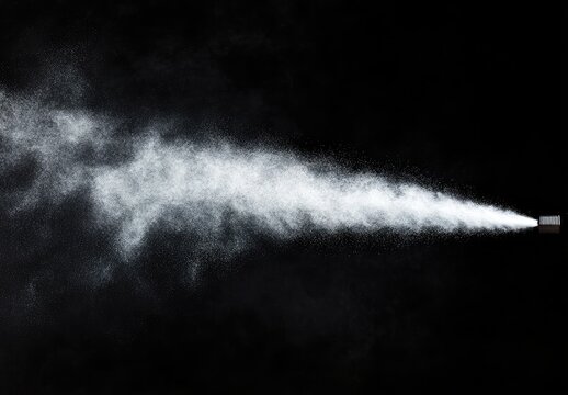 Spraying Mist on Black Background (1)