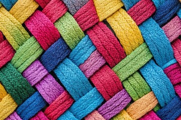 Colorful woven textile texture background