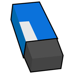 Eraser illustration with line