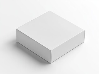 Blank Square Gift Box on White Background