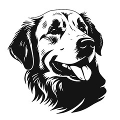 Golden Retriever dog   vector illustration 