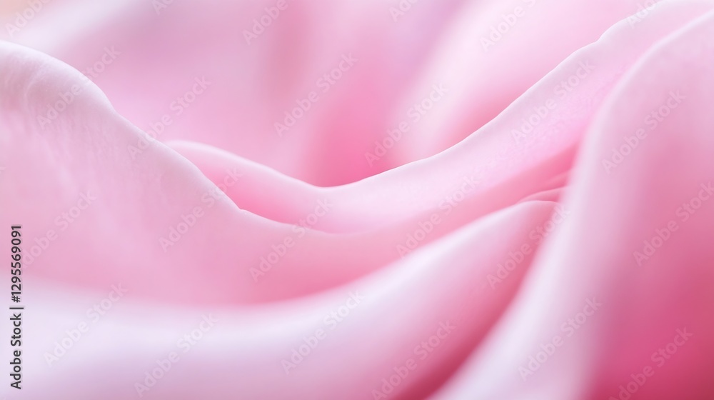 Leinwandbilder elegant soft pink fabric draping gently creating a serene and luxurious textile background : generat