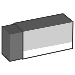 Eraser illustration with line
