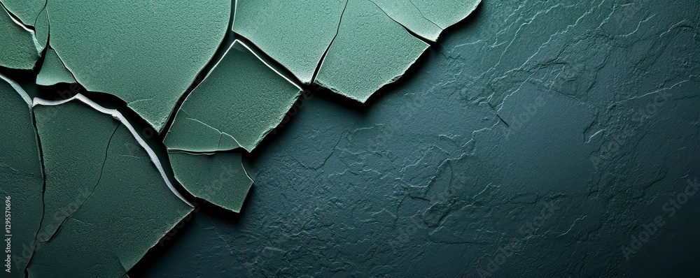Poster abstract cracked surface forming angular shapes against an uneven textured background art